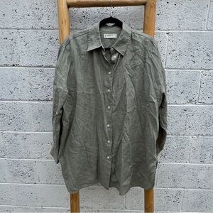 Everlane | green linen button down